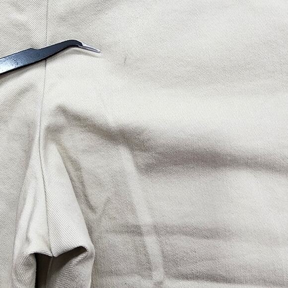 Blair Pants Womens L Tan Khaki Pull On Crop Capri Criss Cross Cutout Hem Casual - Picture 3 of 10